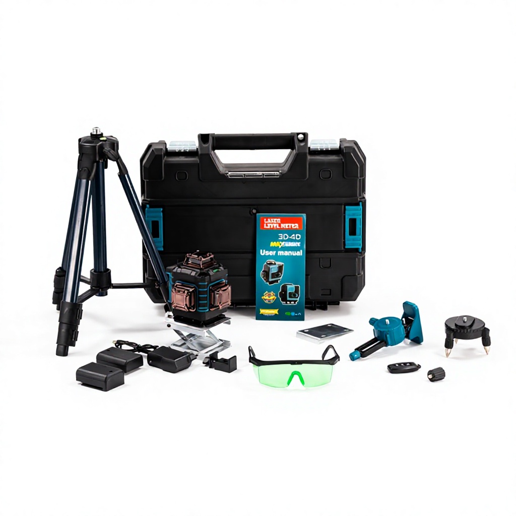 Laser Level 16 Lines 4D Green - 4D 16-lijns groene laserwaterpas, 30m zelfnivellerend,