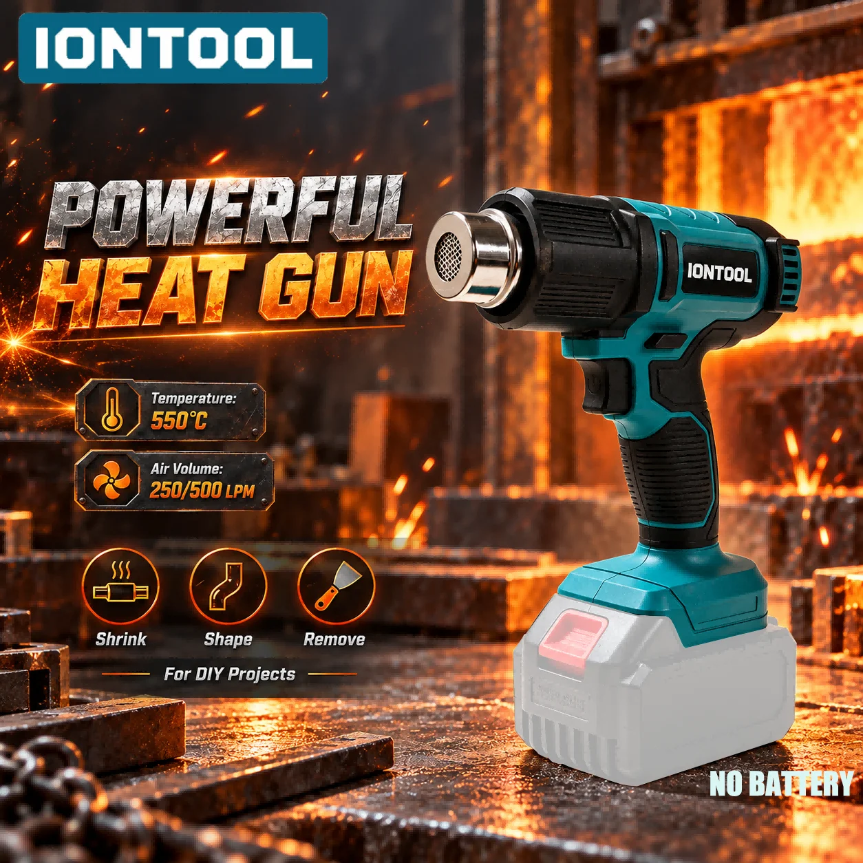 IONTOOL draadloze heteluchtpis - Cordless Heat Gun For Shrink Tubing recensie en prijs