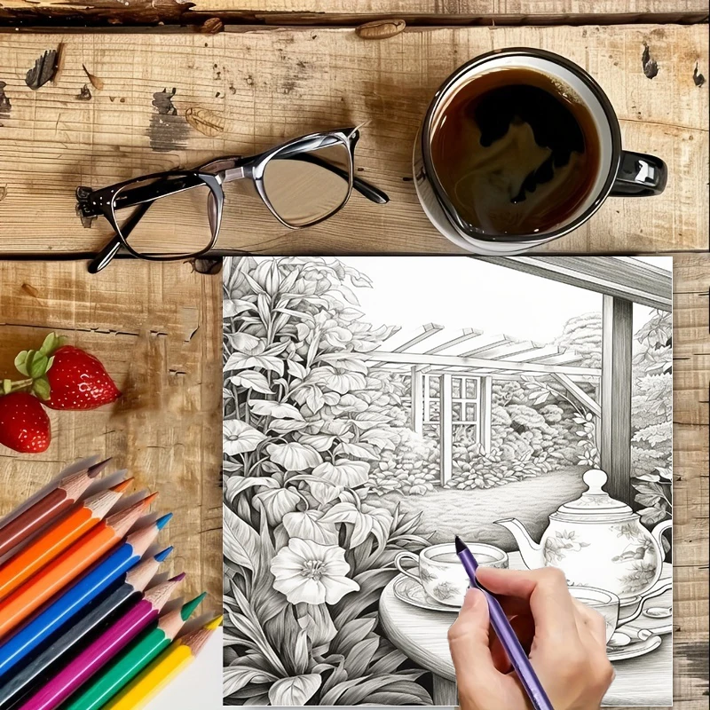 Tea In The Gardens kleurboek v - Garden Tools recensie en prijs